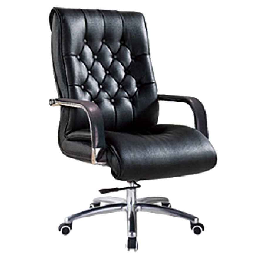 Mid back leather office outlet chair