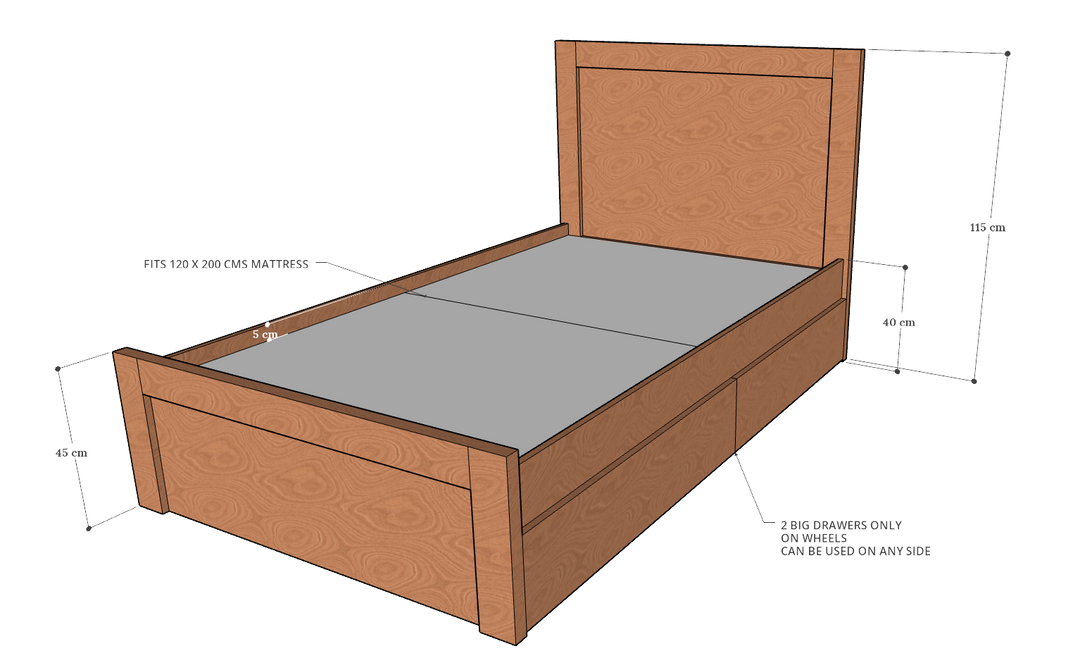 Terra Box Drawer Storage Bed