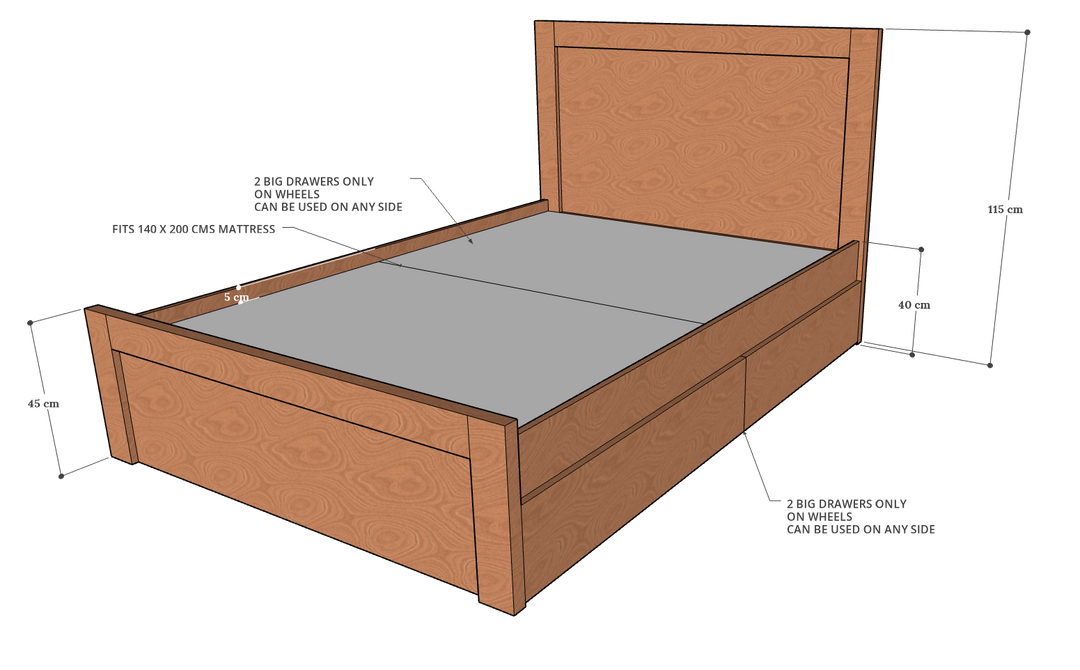 Terra Box Drawer Storage Bed