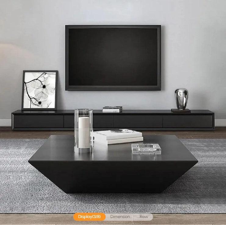 Grey tv unit and store coffee table