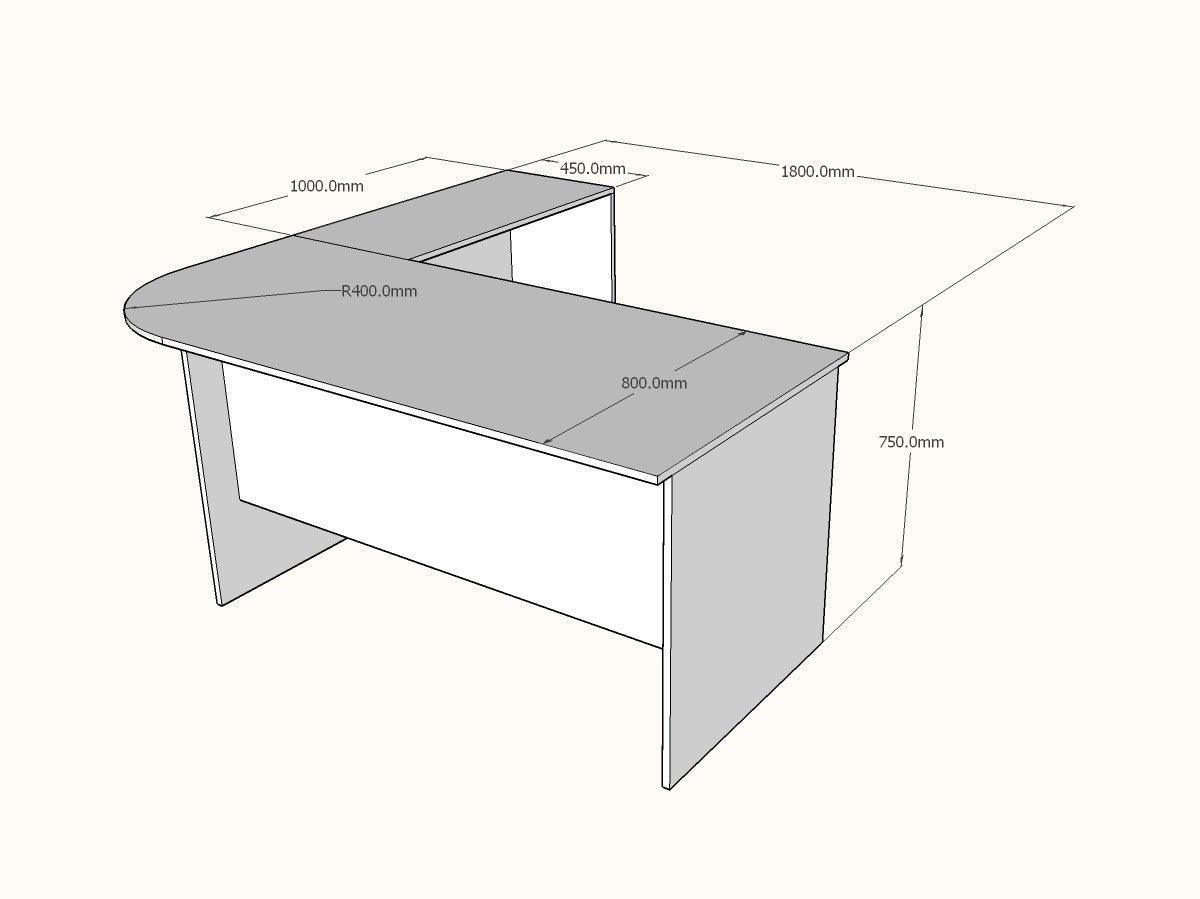 L shaped executive deals desk