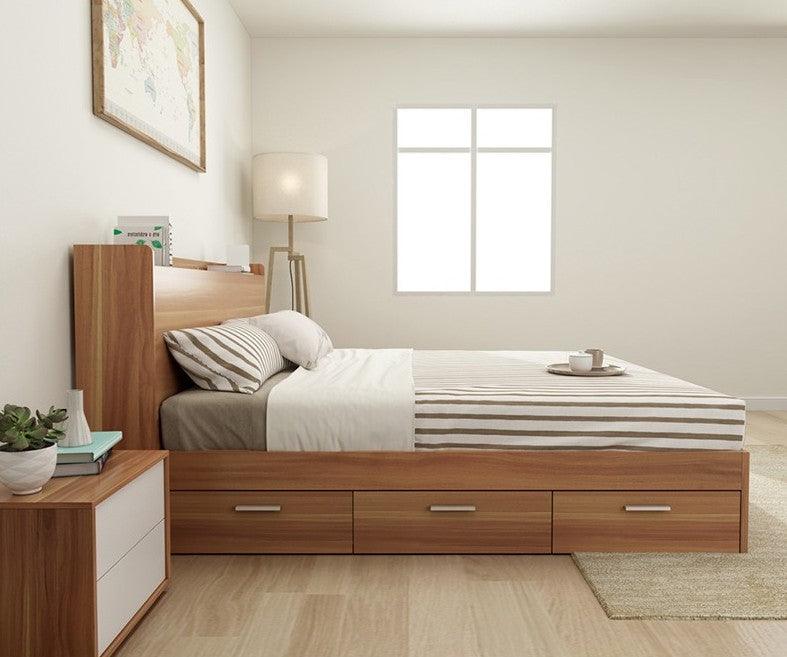 Space saving store full size bed